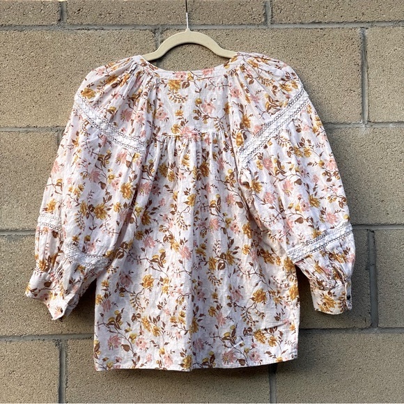 Anthropologie Harmony Lace Peasant Top - Picture 4 of 12